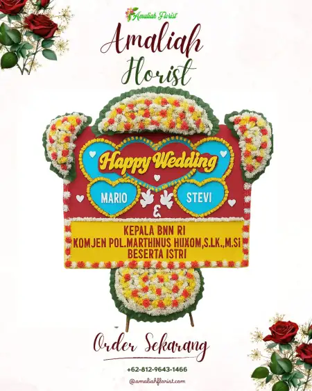 Papan Bunga Pernikahan Gedok Wetan